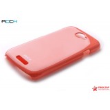Пластиковая накладка ROCK Naked Color-ful series для HTC One S +пленка (арбузный)